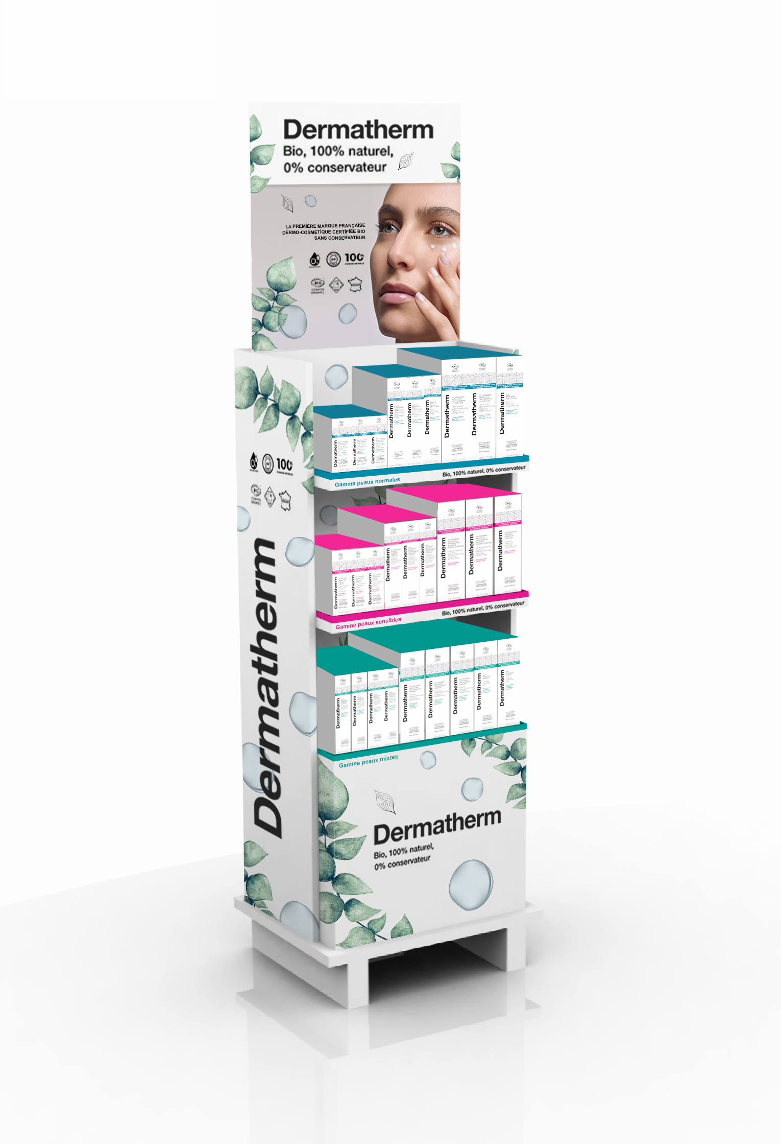 Presentoir_sol_DERMATHERM_final_2 Planogramme en 3D