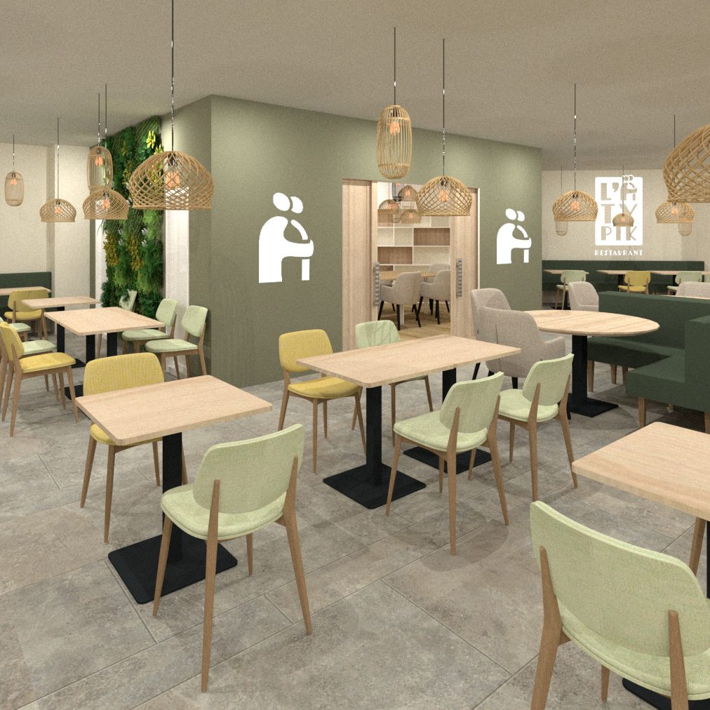Design d'espace et modélisation 3D Restaurant l'Atypik